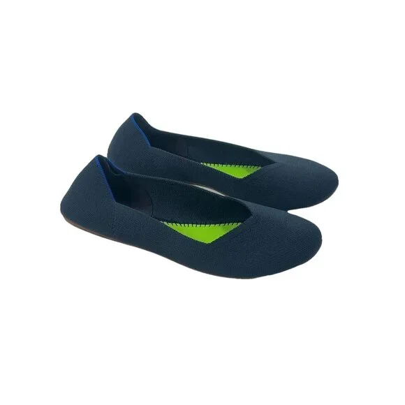 Rothys Navy Blue Flats Sz Womens 13 No Insoles Sustainable Comfort - Picture 1 of 6